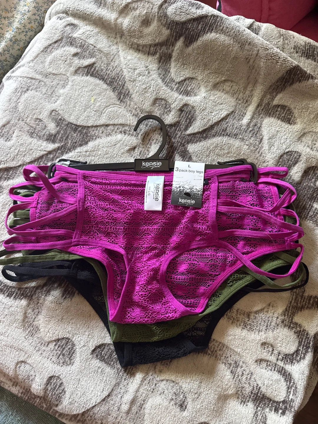 Kensie Lingerie 3 Pack Boy Leg Panties