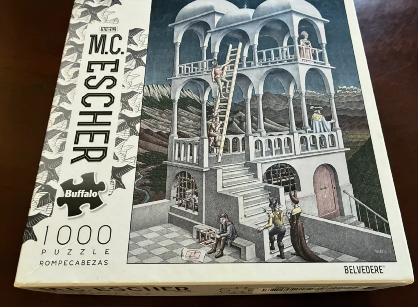 $25 M.C. Escher 1000 Piece Jigsaw Puzzle Belvedere Buffalo games - photo 4