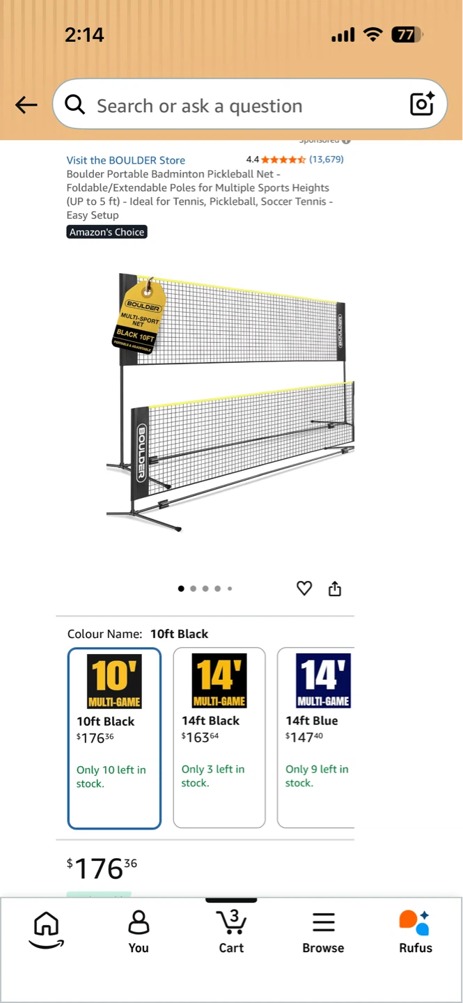New! Boulder Portable Multi-Game Badminton/Pickleball Net