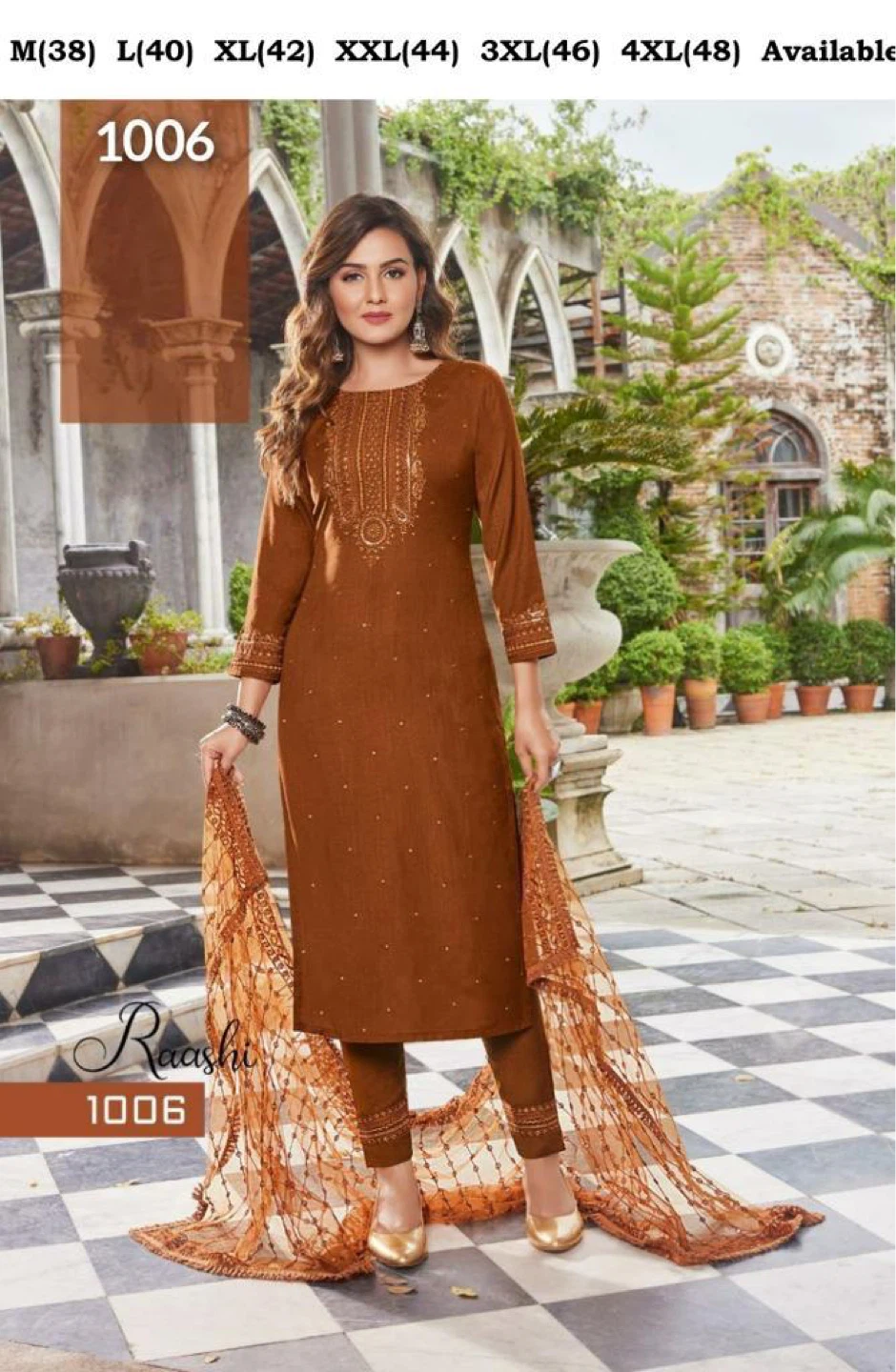 Rangoli Silk Embroidered Salwar Kameez Set - photo 2