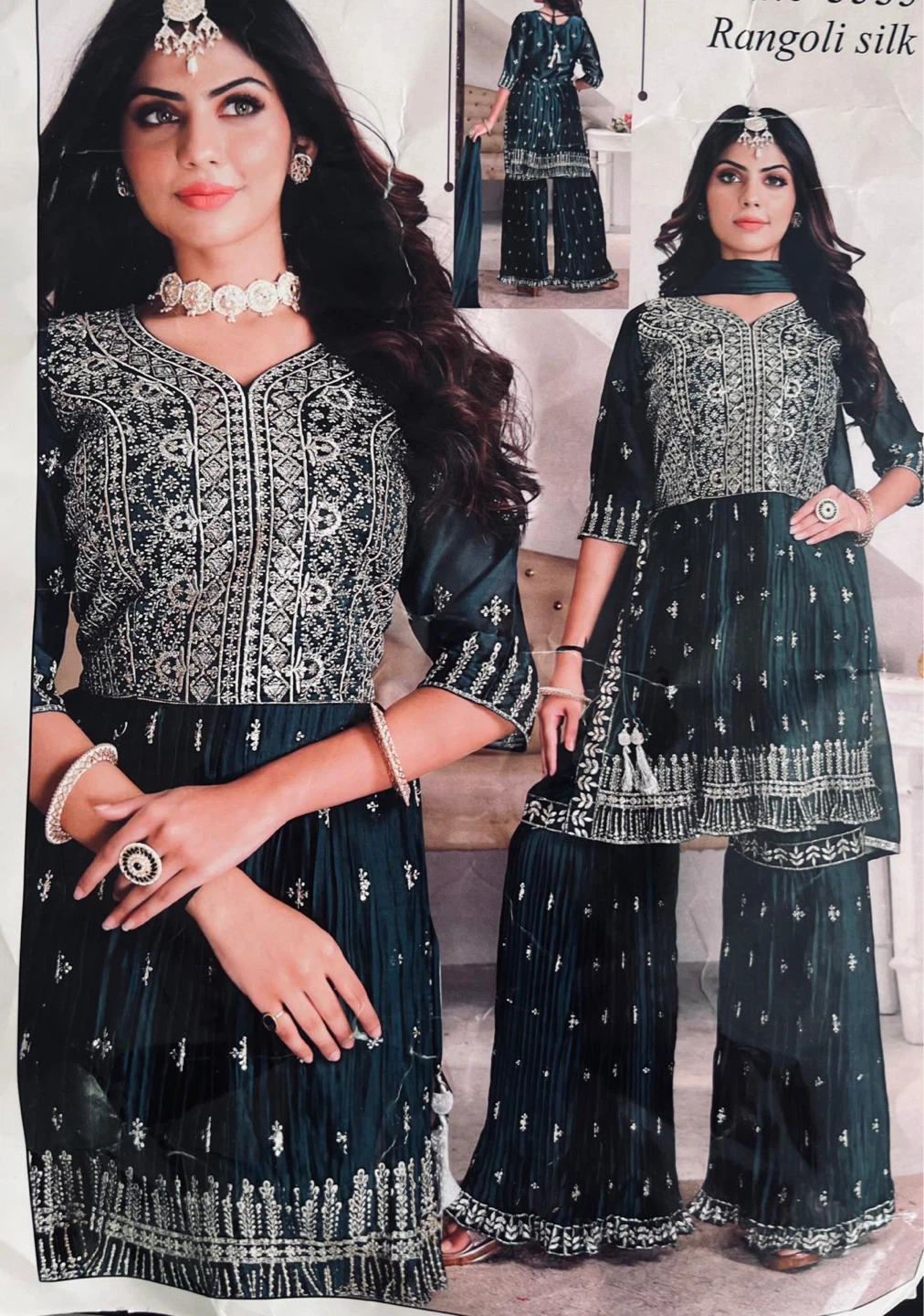 Rangoli Silk Embroidered Salwar Kameez Set