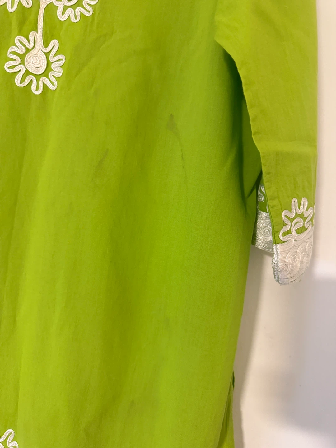 Lime Green Embroidered Tunic Top - photo 2