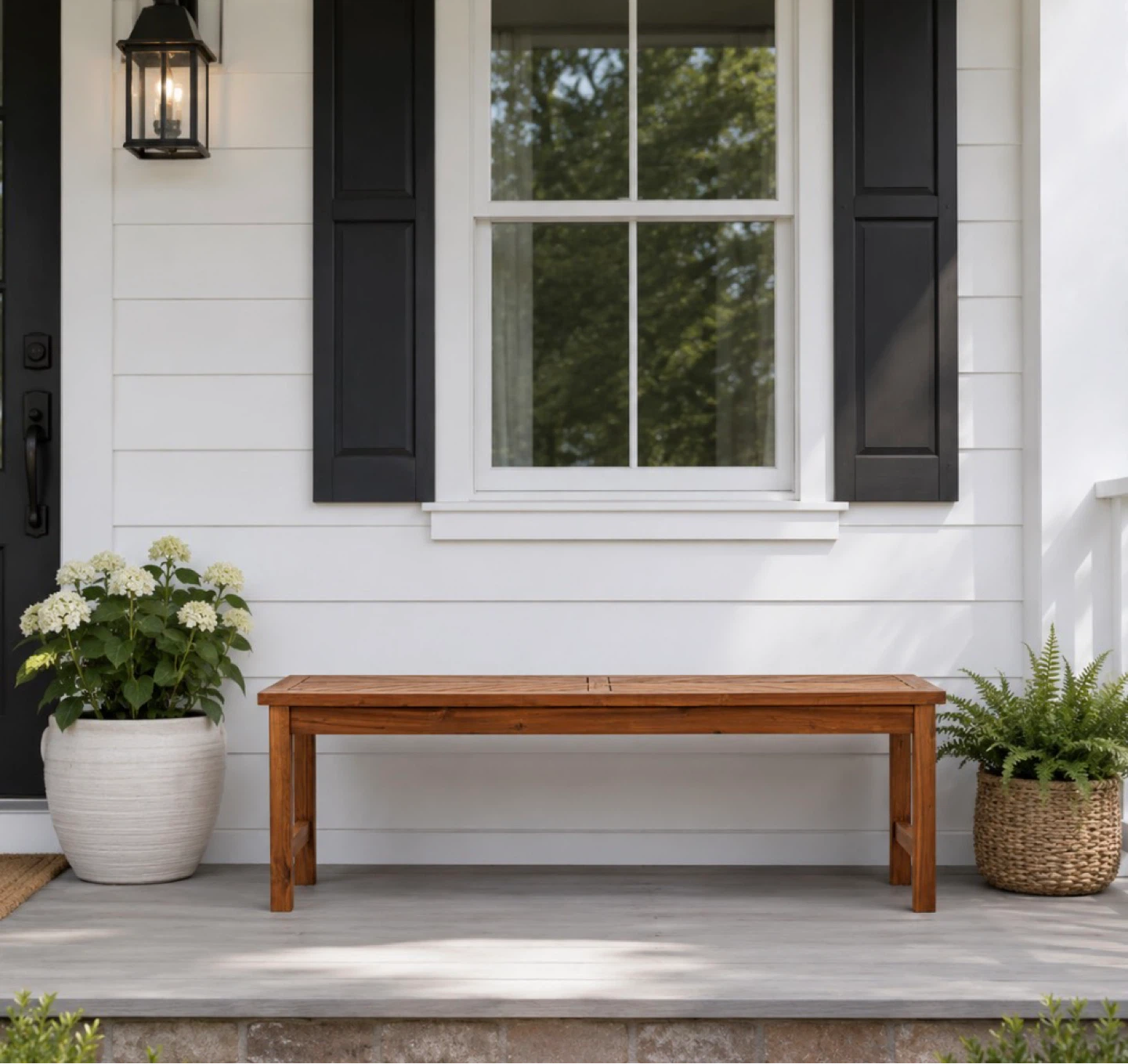 New Acacia Wood Indoor Outdoor Bench Additional Seating