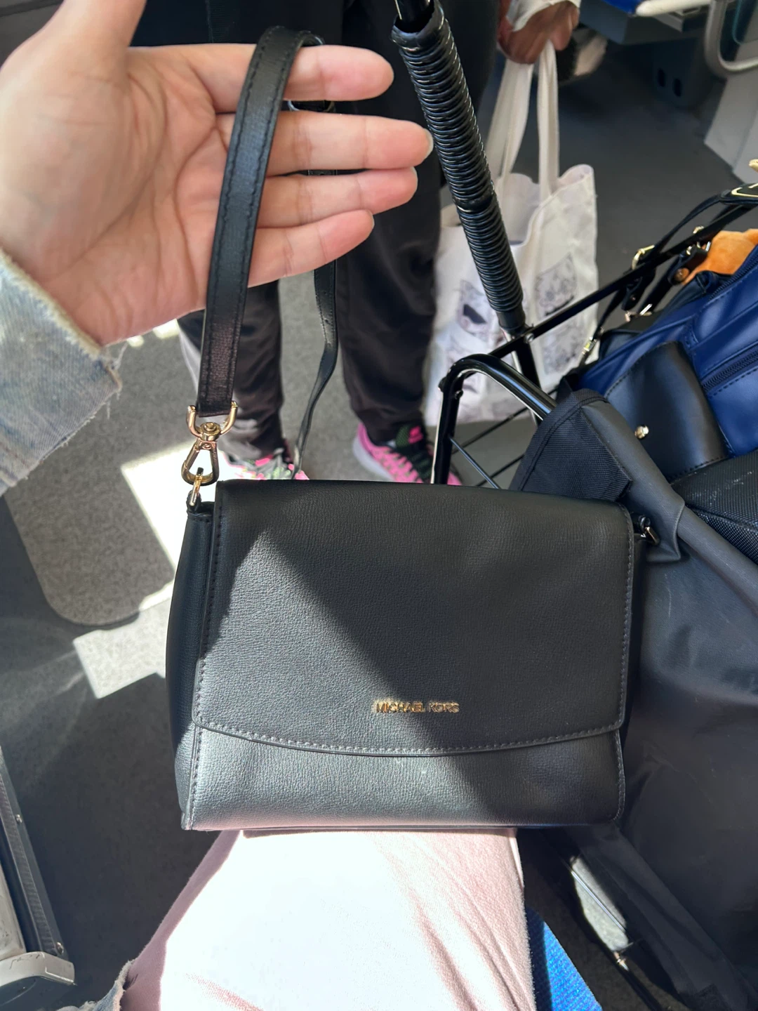 Michael Kors Black Leather Crossbody Bag