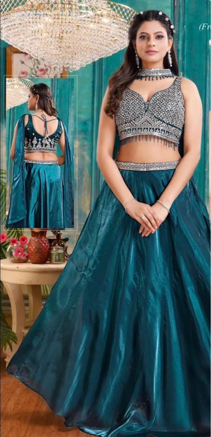 Embellished Lehenga Choli Set reduced price for sale