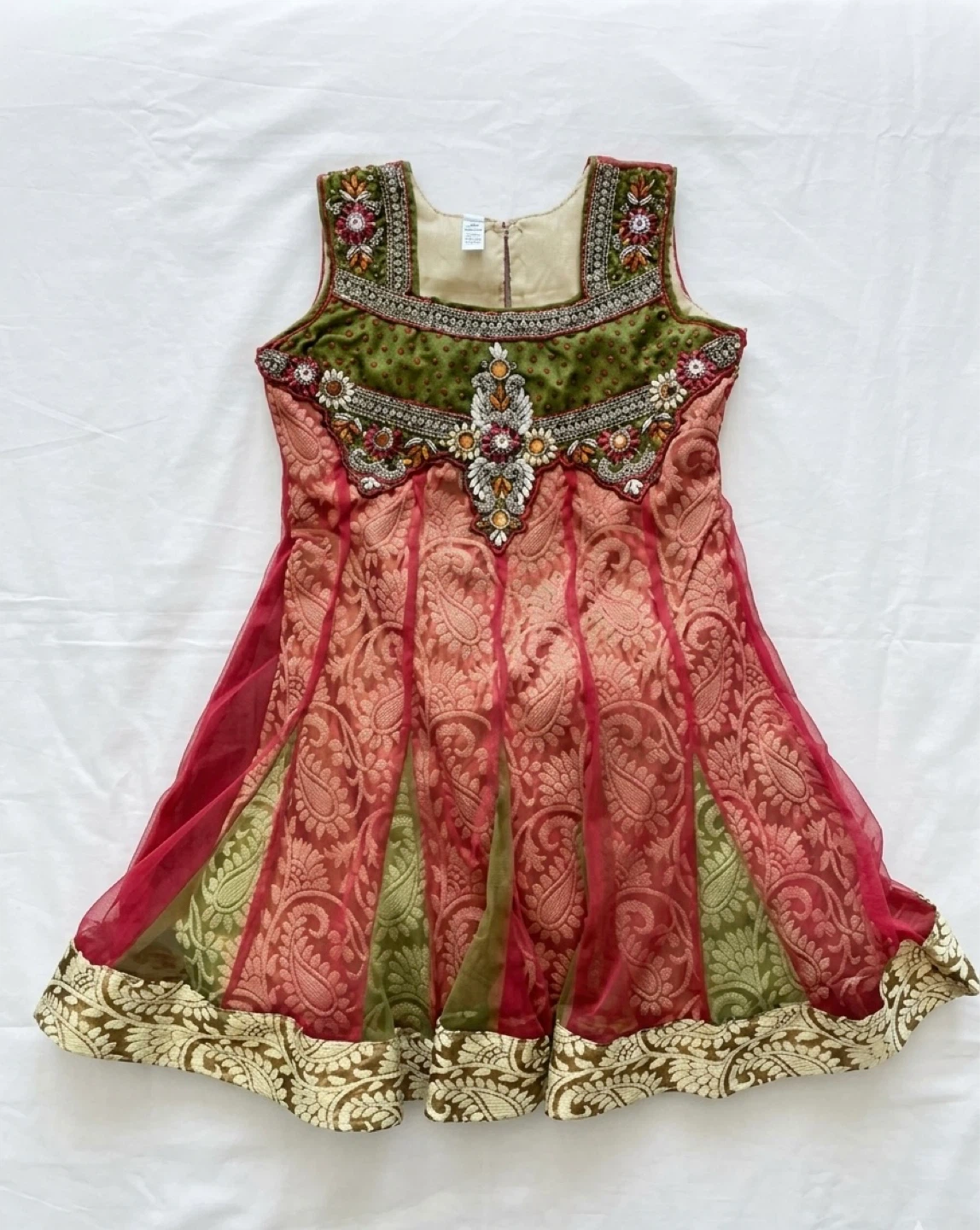 Girls Embroidered Indian Dress