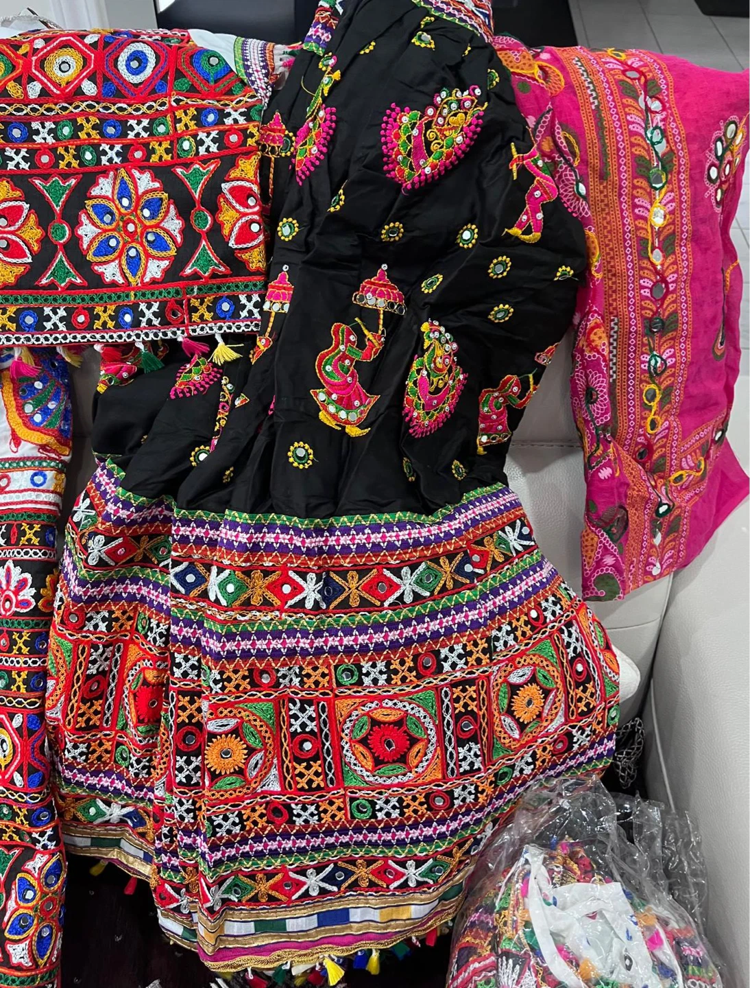 Embroidered Gujarati Chaniya Choli Set $79 Clearence sale