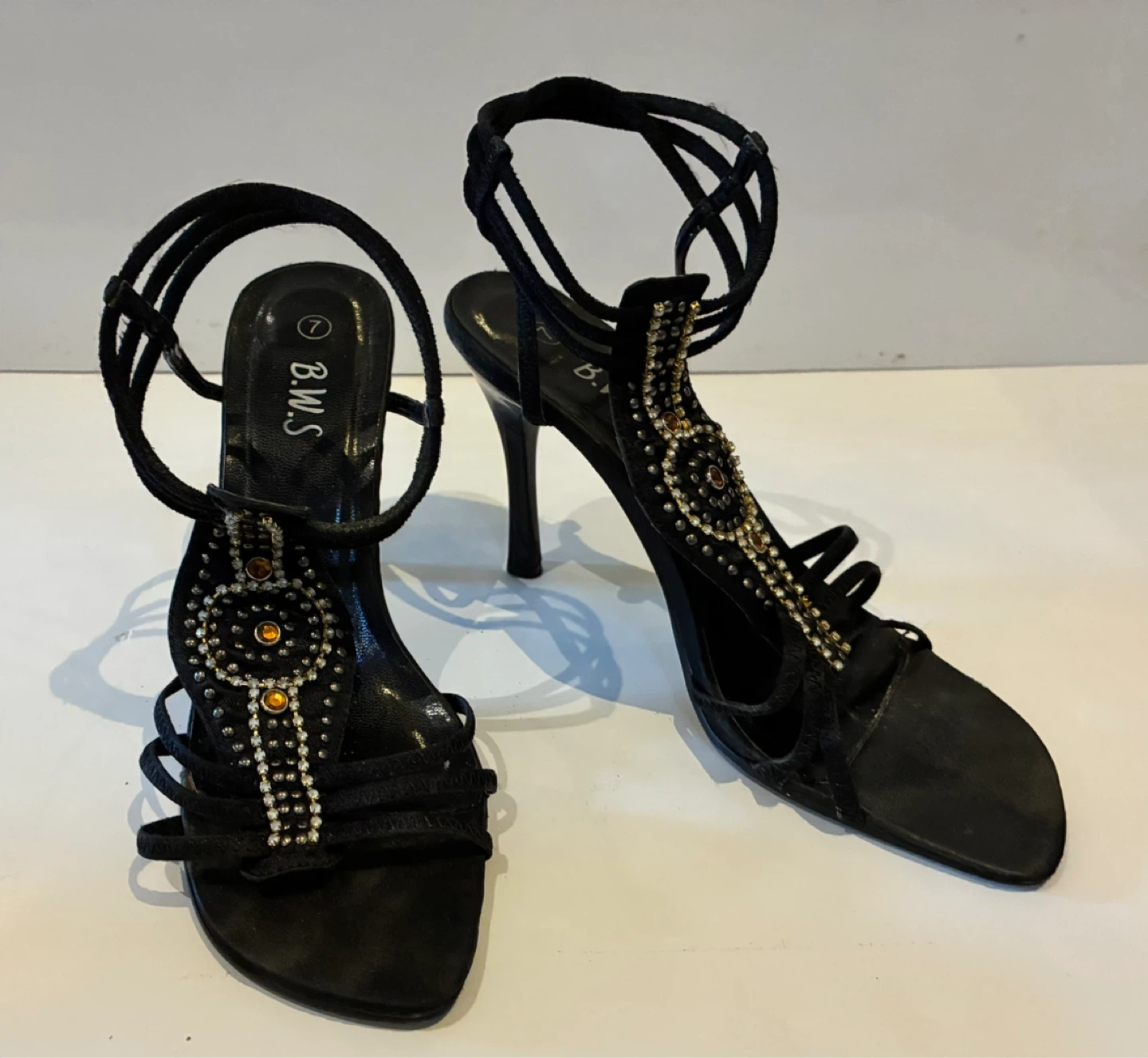 B.W.S. Black Embellished Heels - photo 2