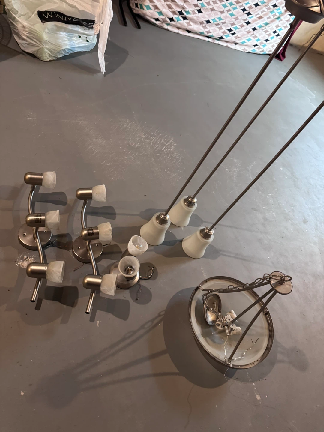 Assorted Lighting Fixtures (Chandelier, Sconces)