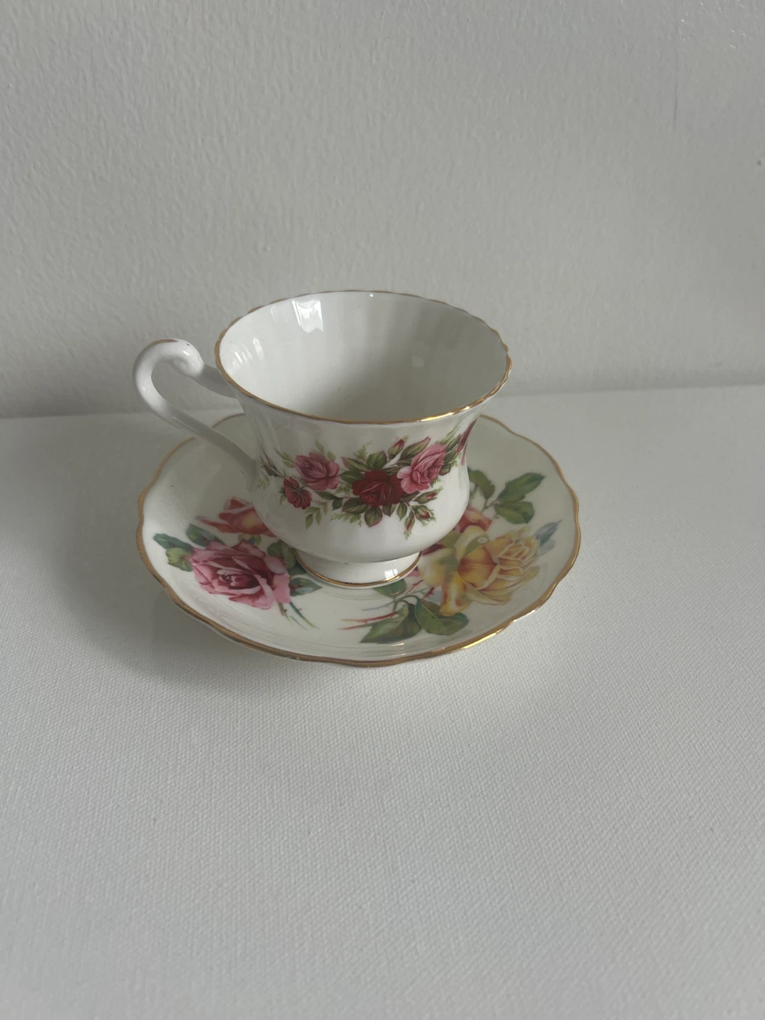 Royal Standard English Rose Teacup and Saucer
