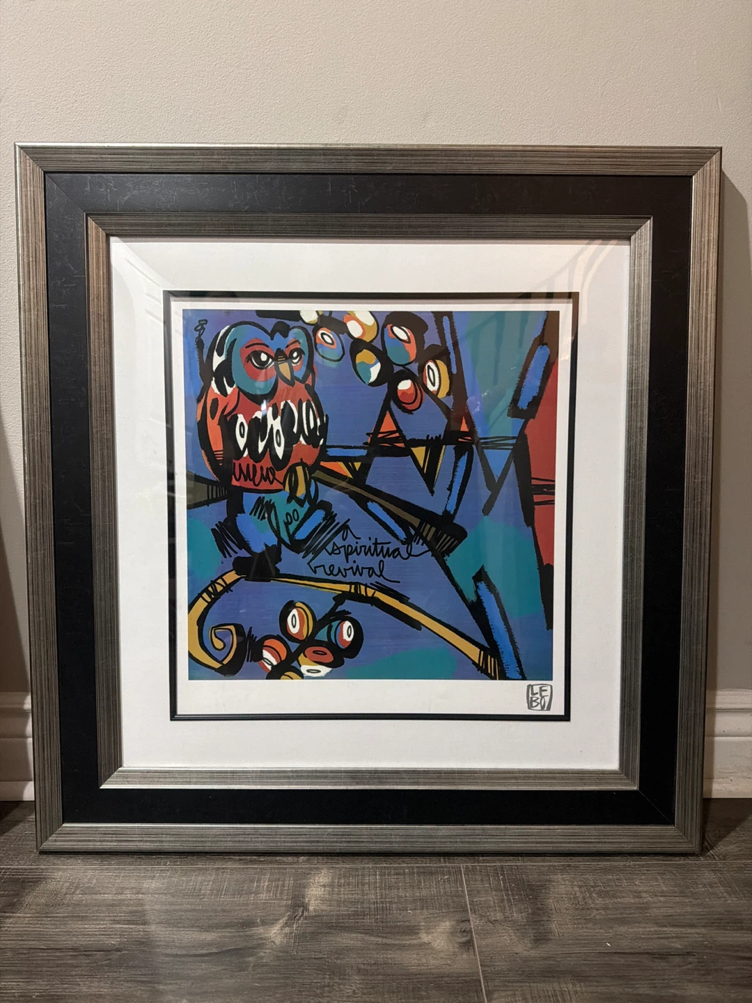 Framed "Spiritual Revival" Owl Art Print
