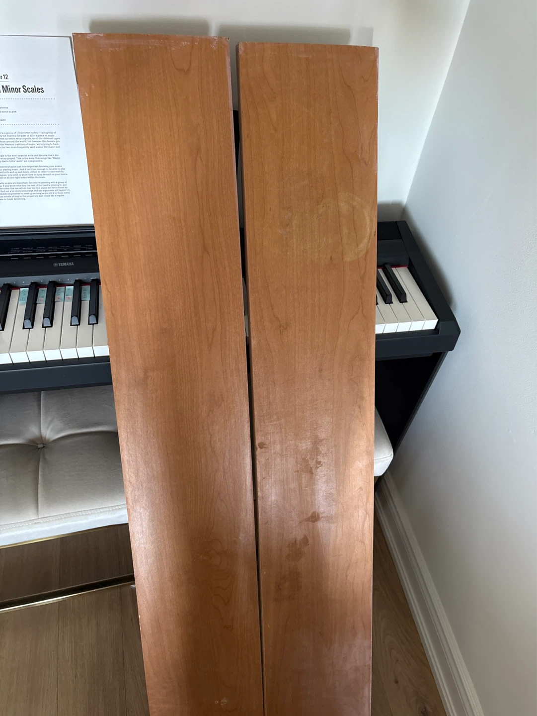 Long Wooden Shelves 52” x 8” with Brackets