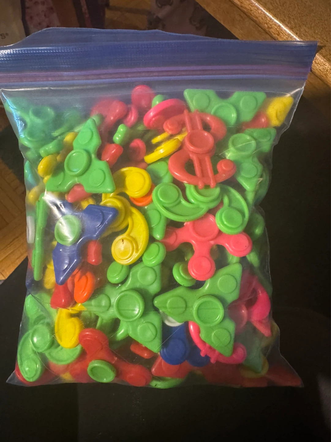 Assorted Colourful Building Toy Pieces