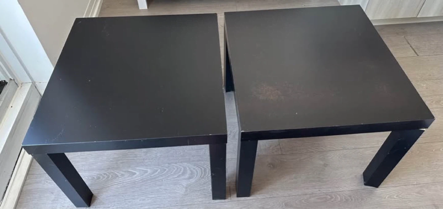 2 IKEA LACK Side Tables – Black