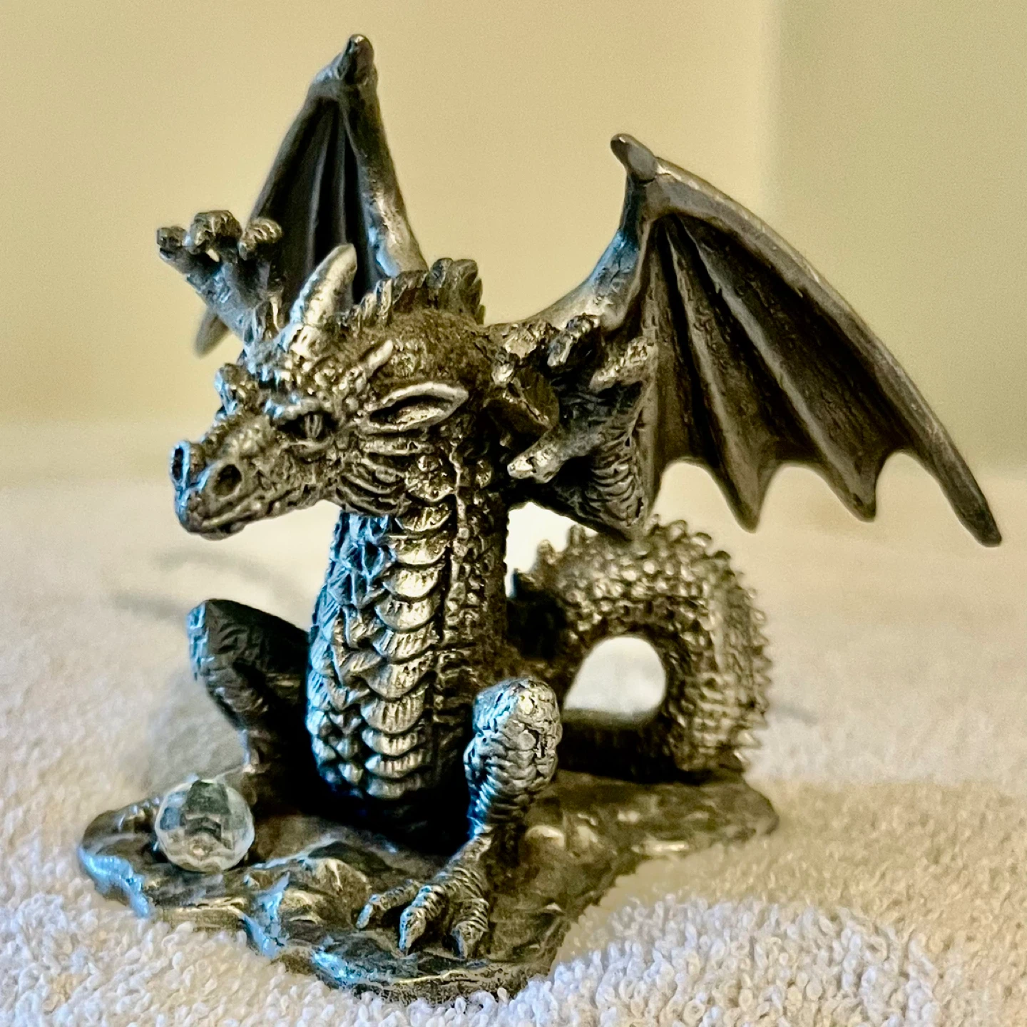 Dragon Figurine with Crystal