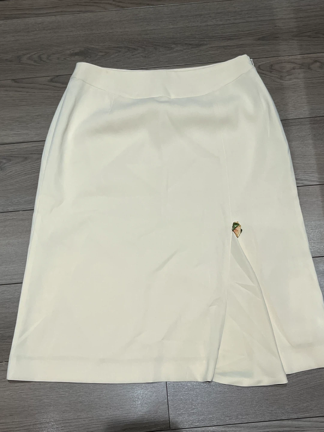Cream Skirt with Rose Detail