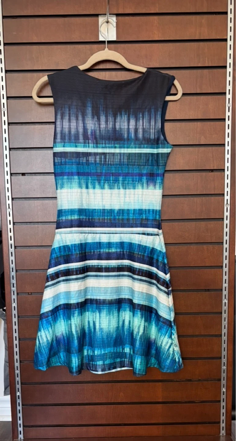 Desigual Blue Striped Flare Dress - Sz S - photo 2