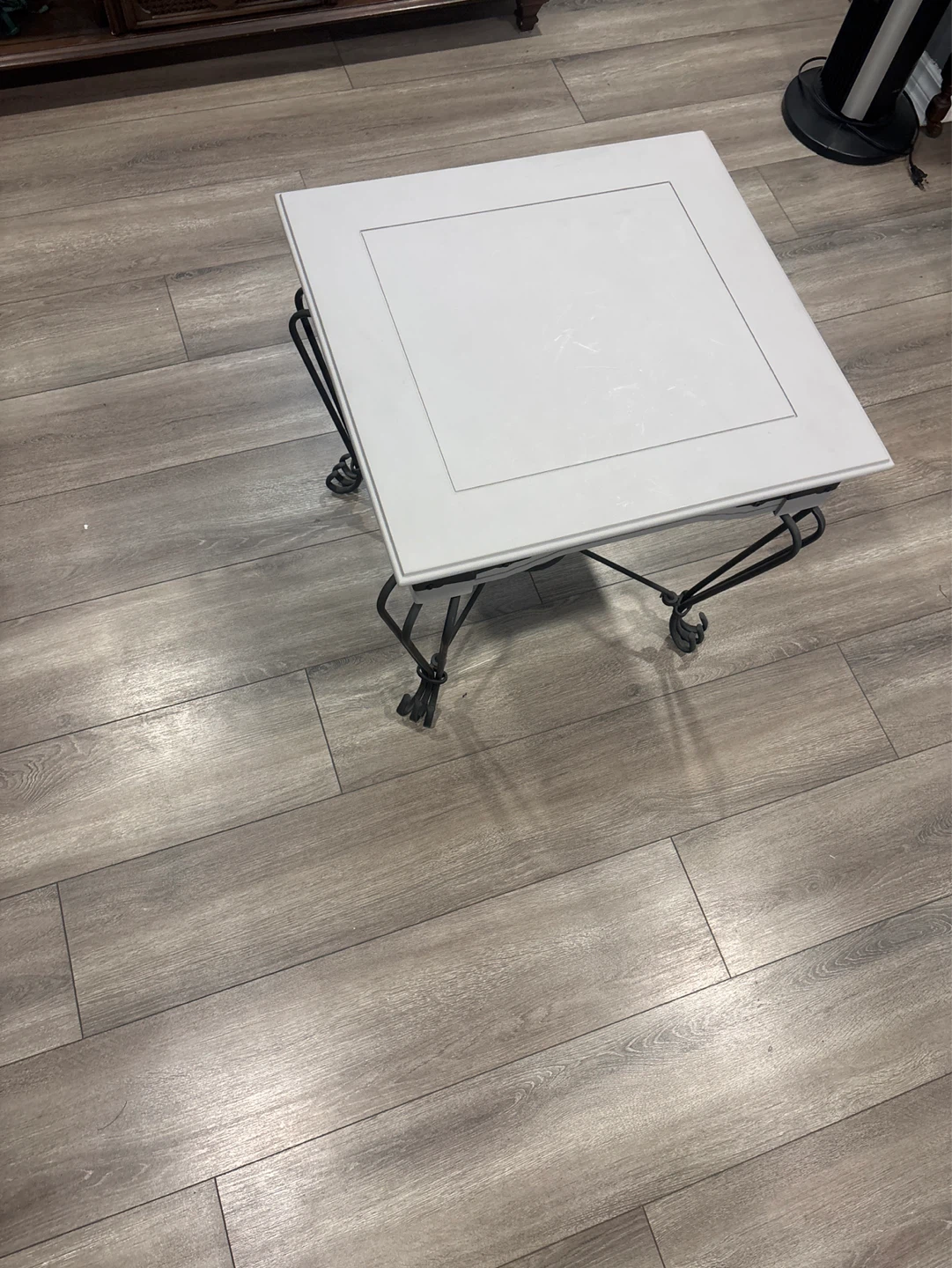 End Table with Decorative Metal Legs - photo 3