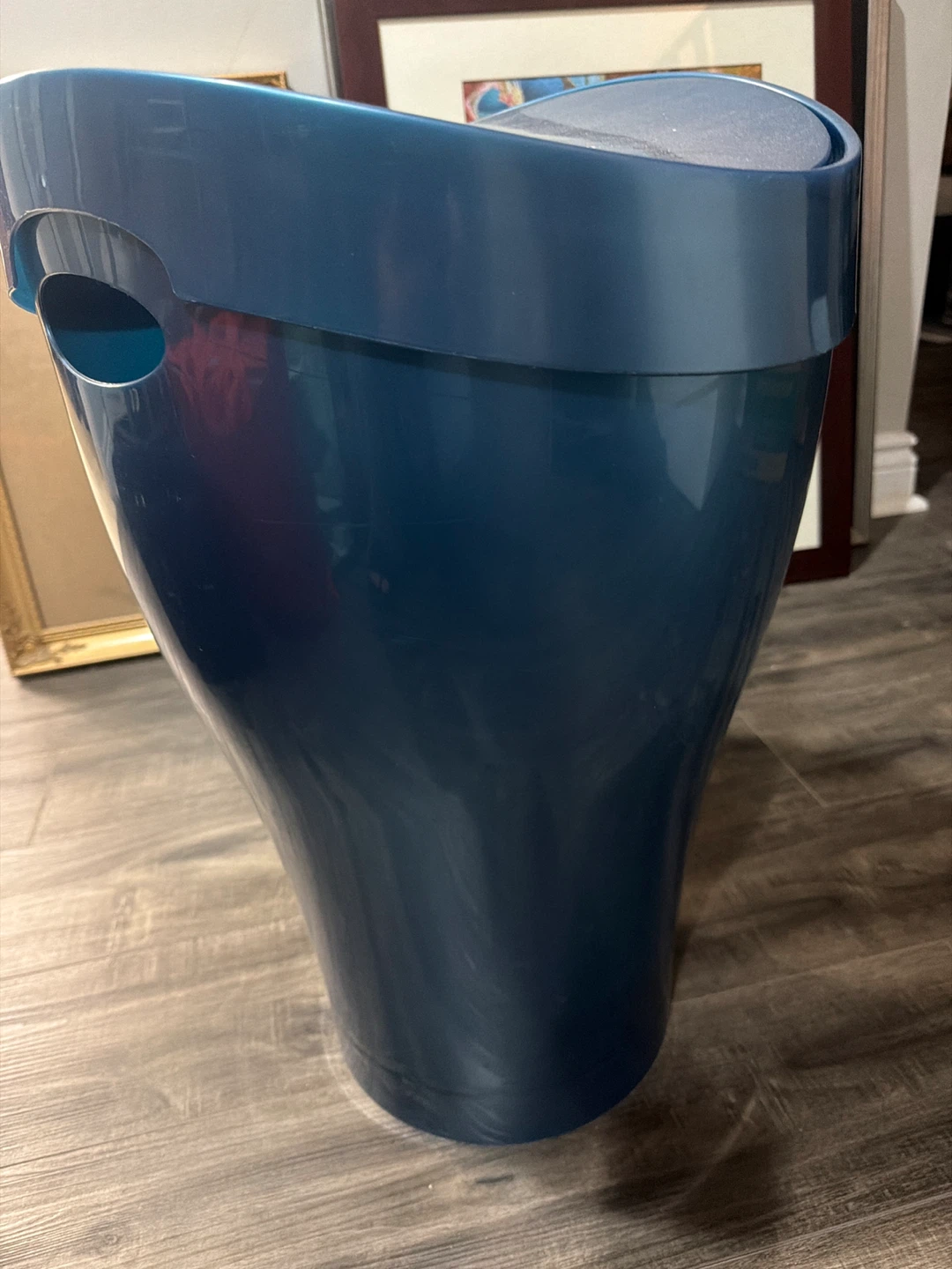 Blue Plastic Laundry Bin