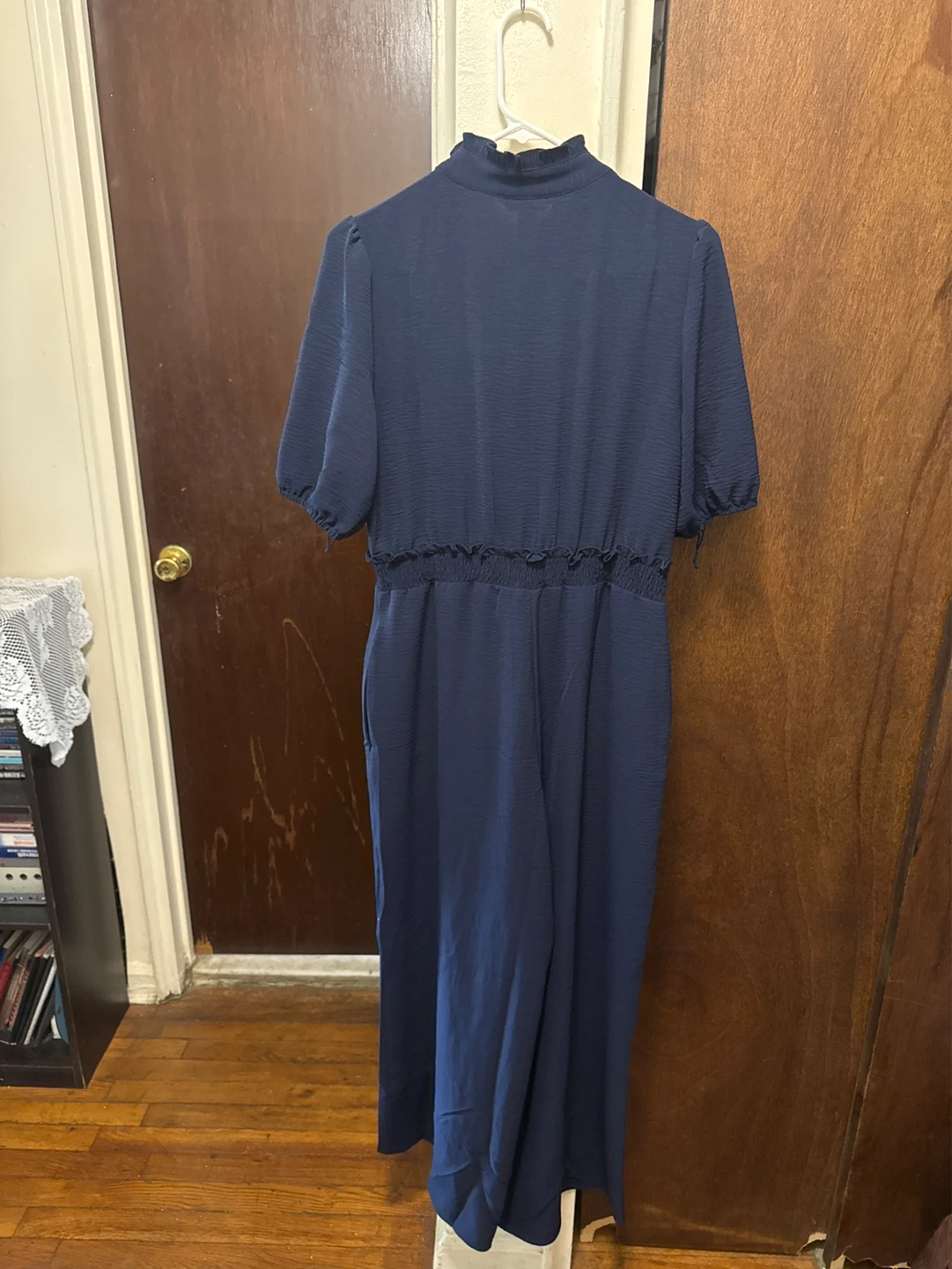 London Times Navy Ruffled Jumpsuit US 10 - photo 2