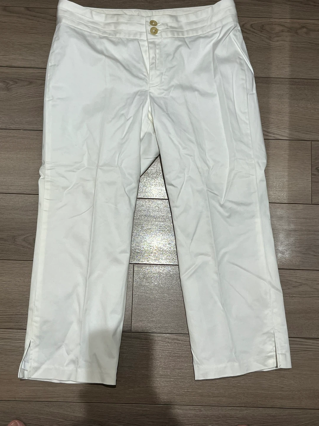 Banana Republic Harrison White Cropped Pants Women's Size 6