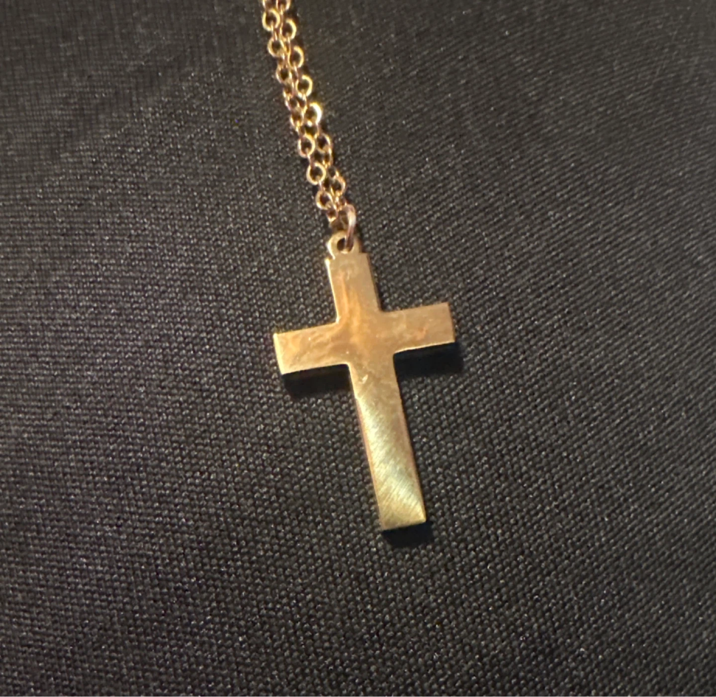 Gold-tone cross necklace - photo 2