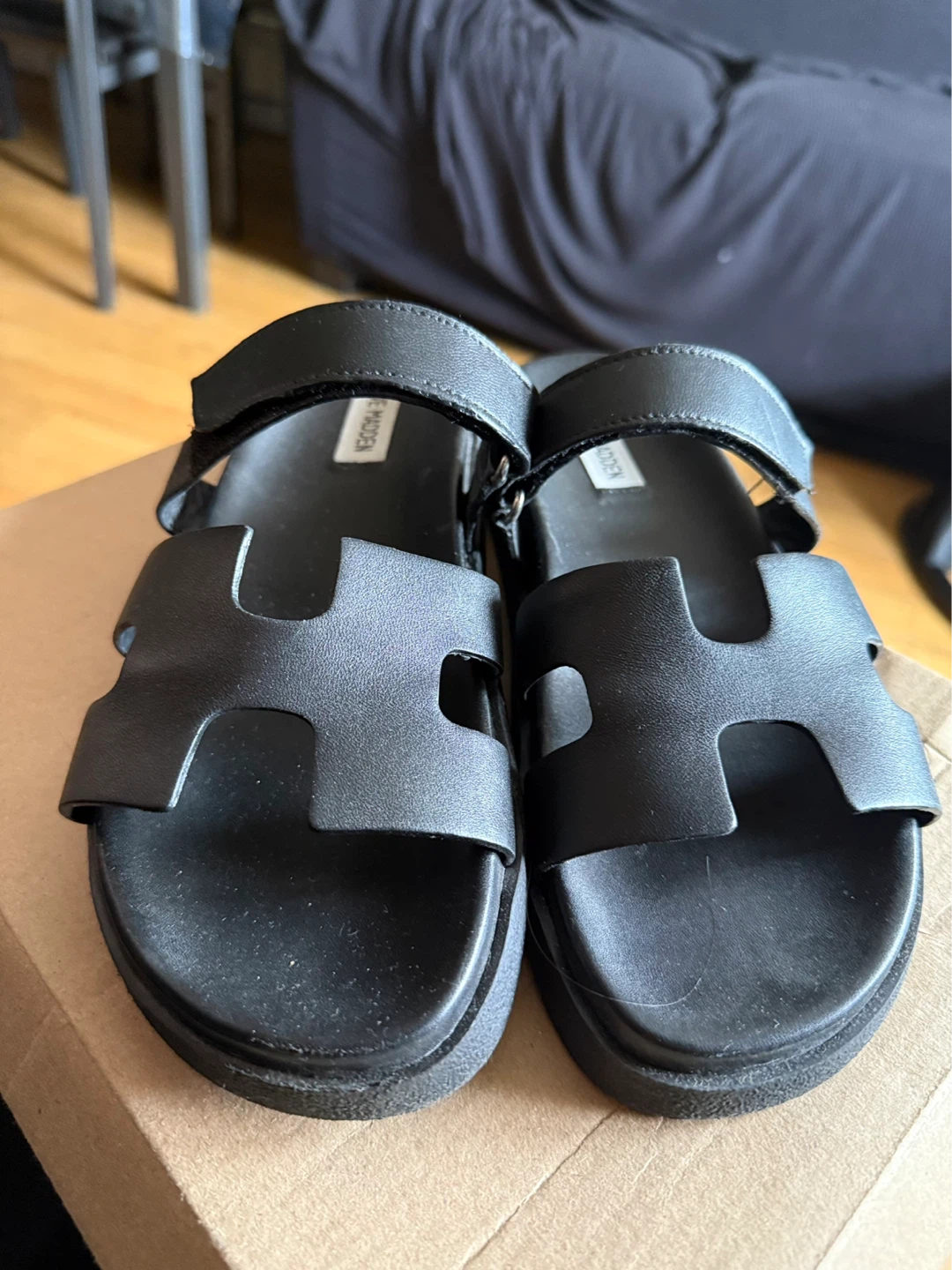 Steve Madden Black Slides Sandals
