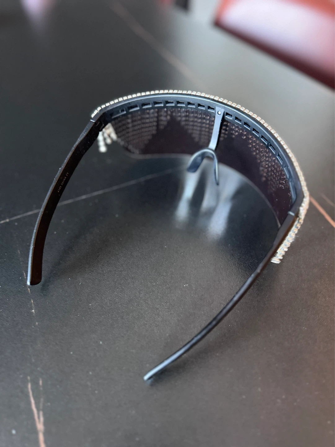 Sparkly Rhinestone Visor Sunglasses - photo 3