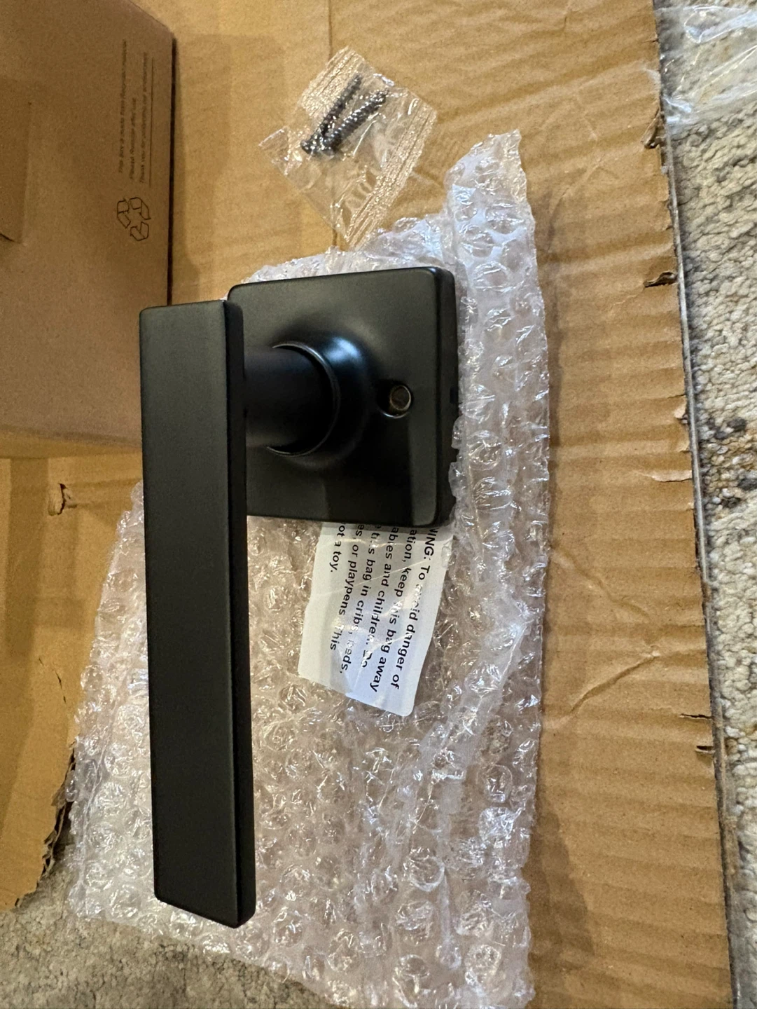 GOBEKOR Black Square Dummy Door Handles - 10 Pack - photo 3
