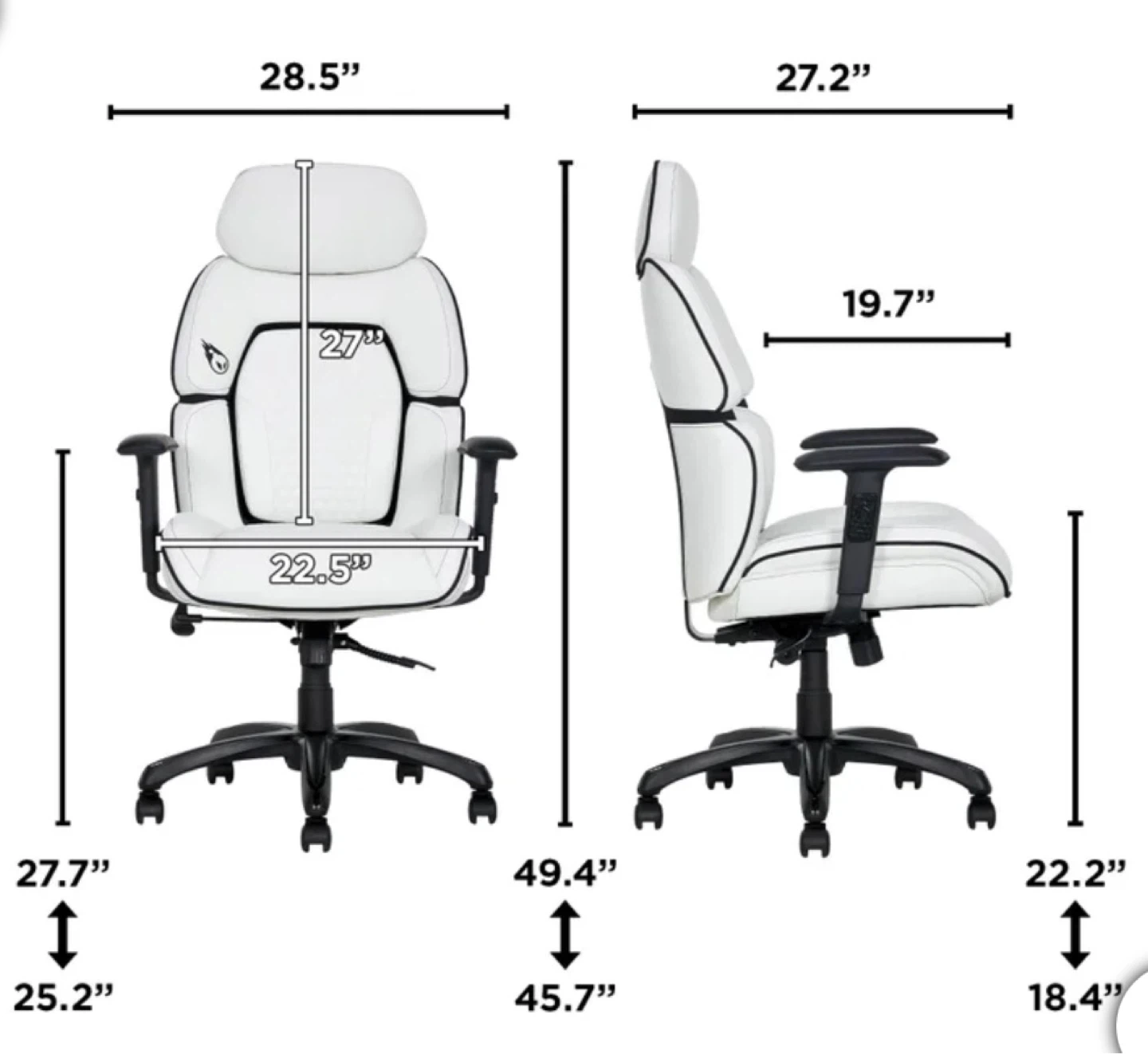 Black and Blue DPS Gaming Chair - photo 4