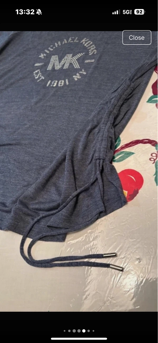 Michael Kors Long Sleeve Ruched T-Shirt