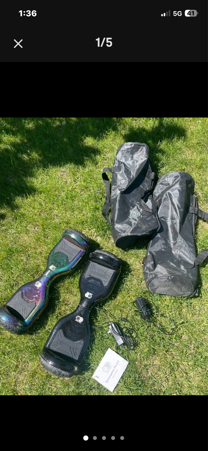 Gyrocopters Pro 6.0 Hoverboards (2) with Bags & Chargers