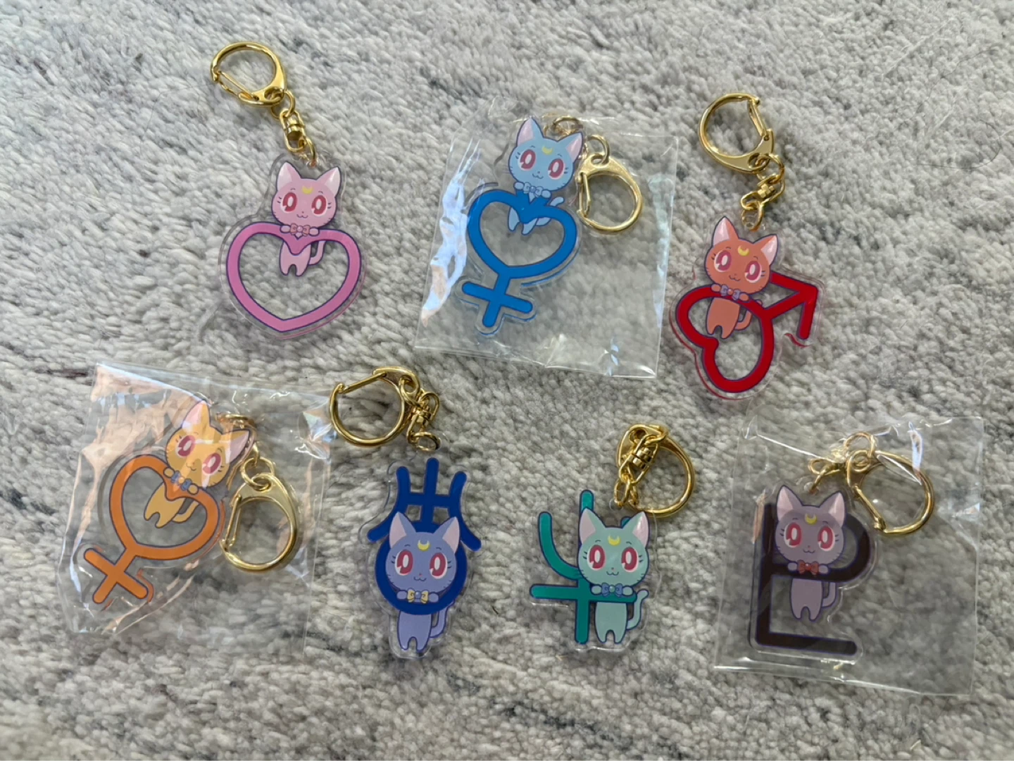 Sailormoon Luna keychains Sailormoon anime cosplay charm strap