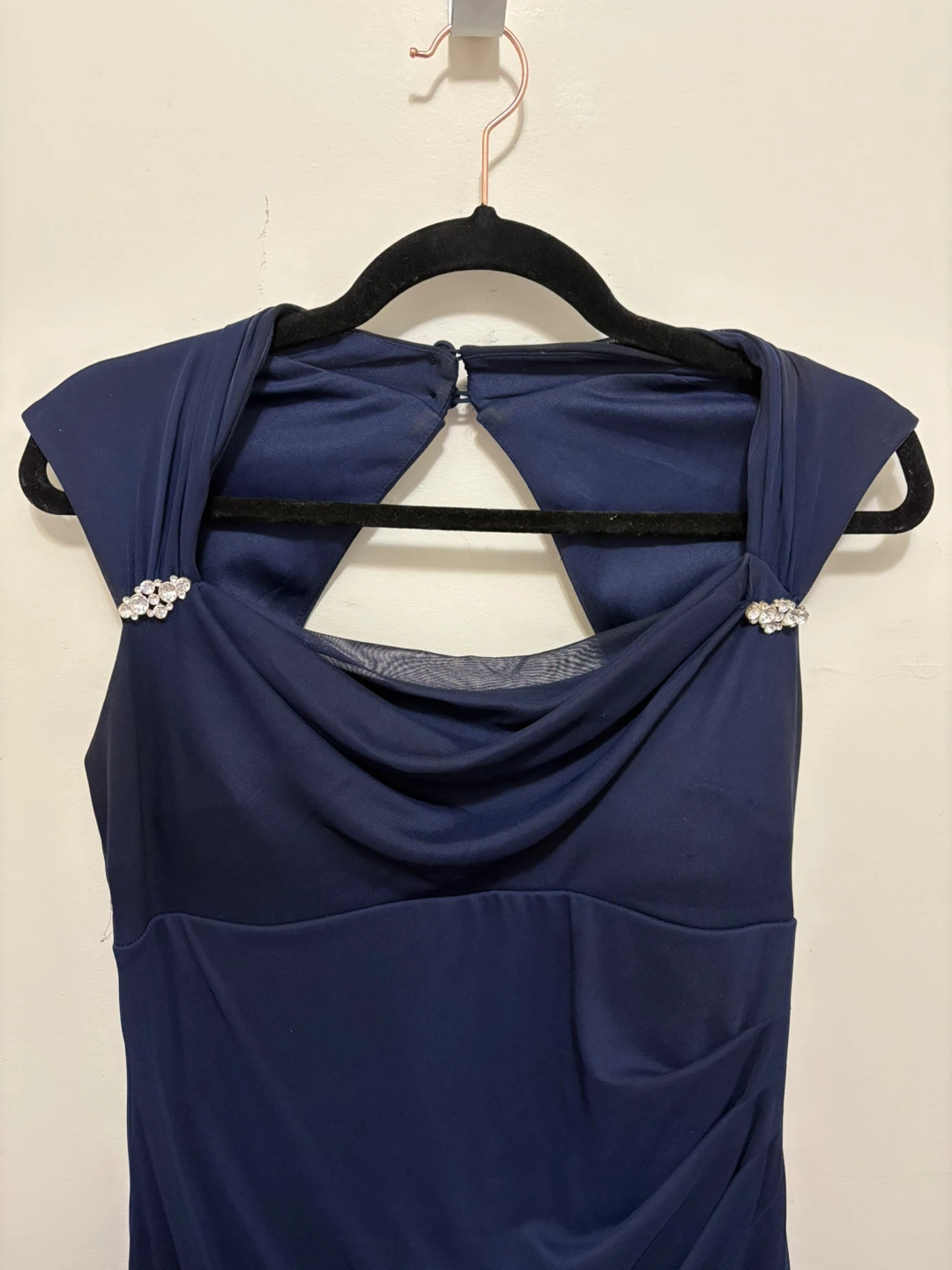 Cleo Navy Blue Evening Gown Size 14 - photo 2