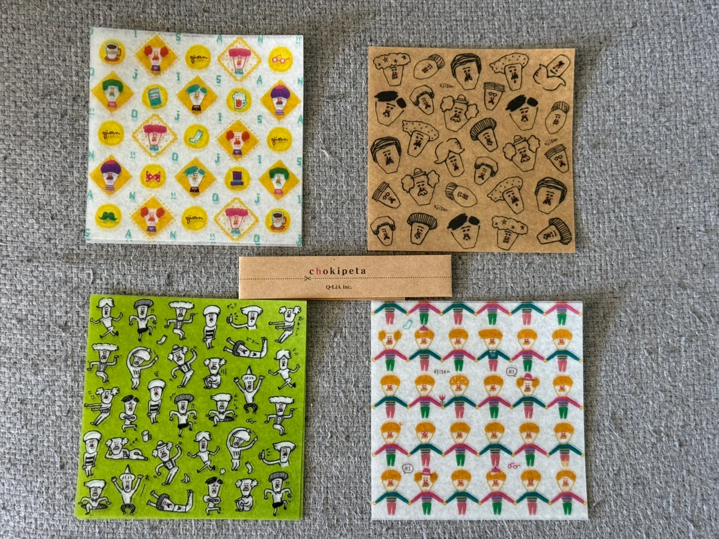 Q-Lia “Ojisan” Chokipeta washi paper