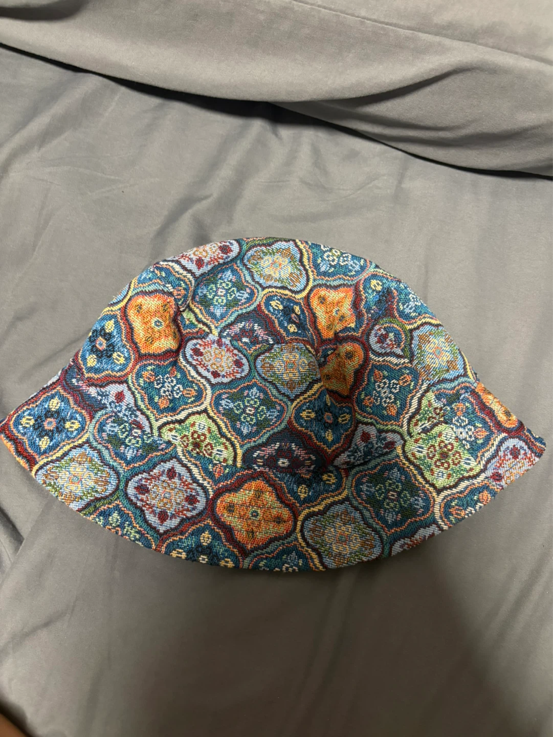Colourful Pattern Patchwork Bucket Hat Rave Festival