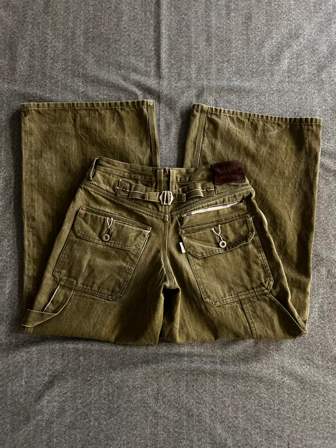 12OZ OLIVE GREEN BAGGY SELVEDGE FATIGUES - photo 2