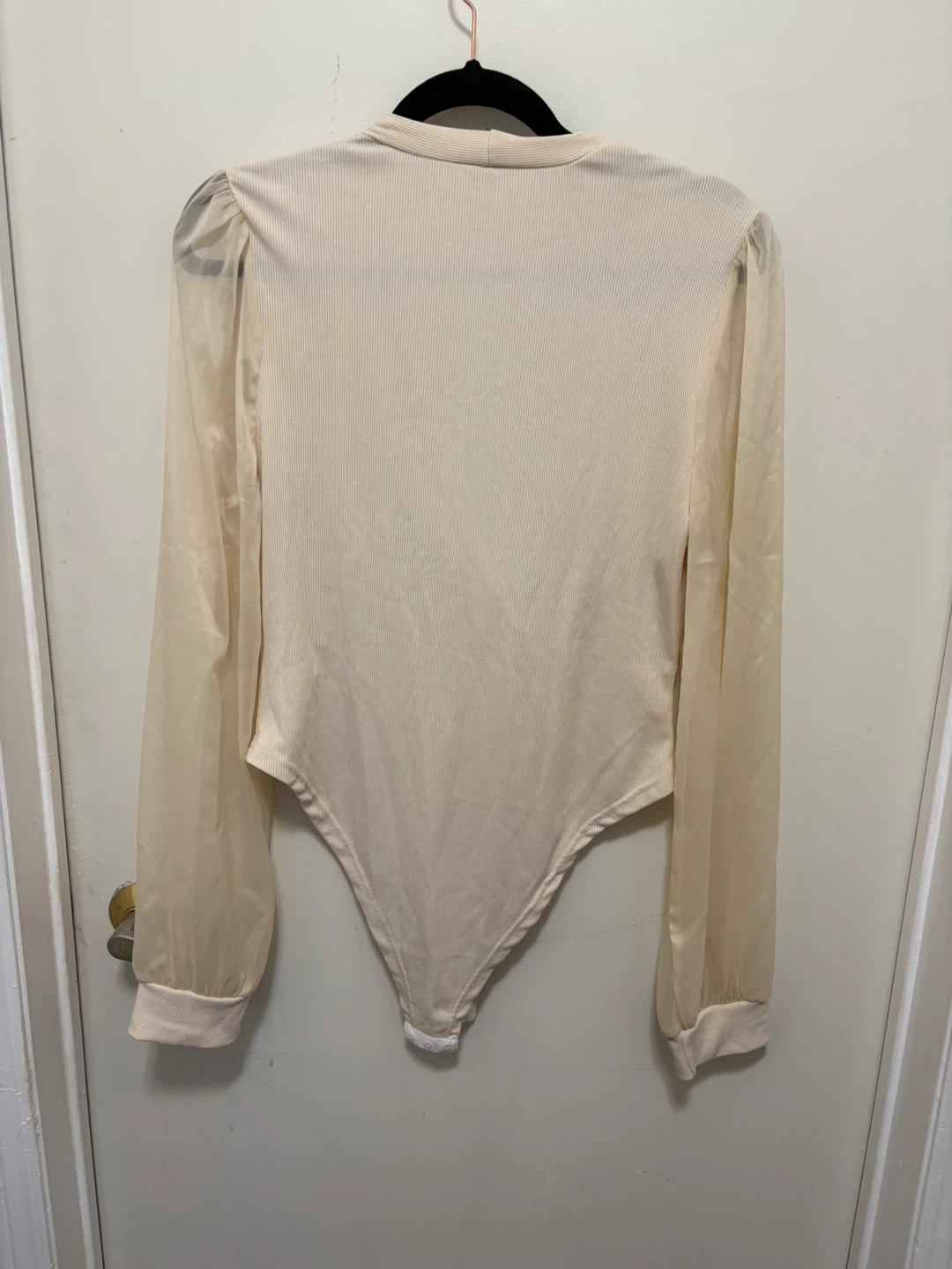 Cream Ribbed Bodysuit- XL - photo 2