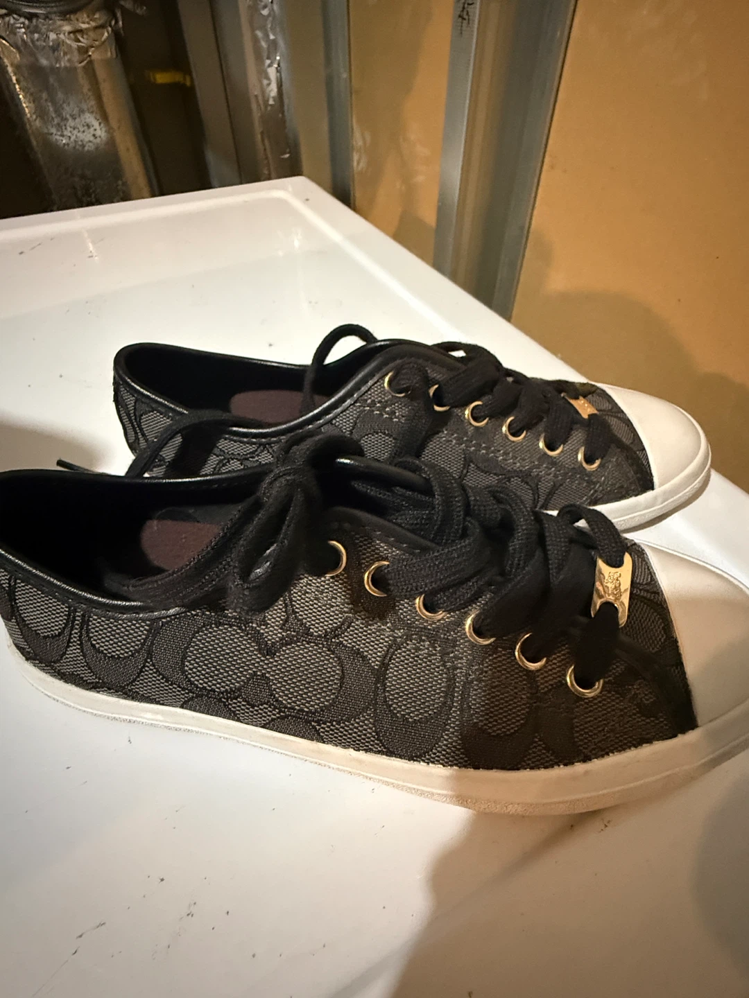 Coach "C" Monogram Sneakers (US 6, 36 EUR, 230cm)