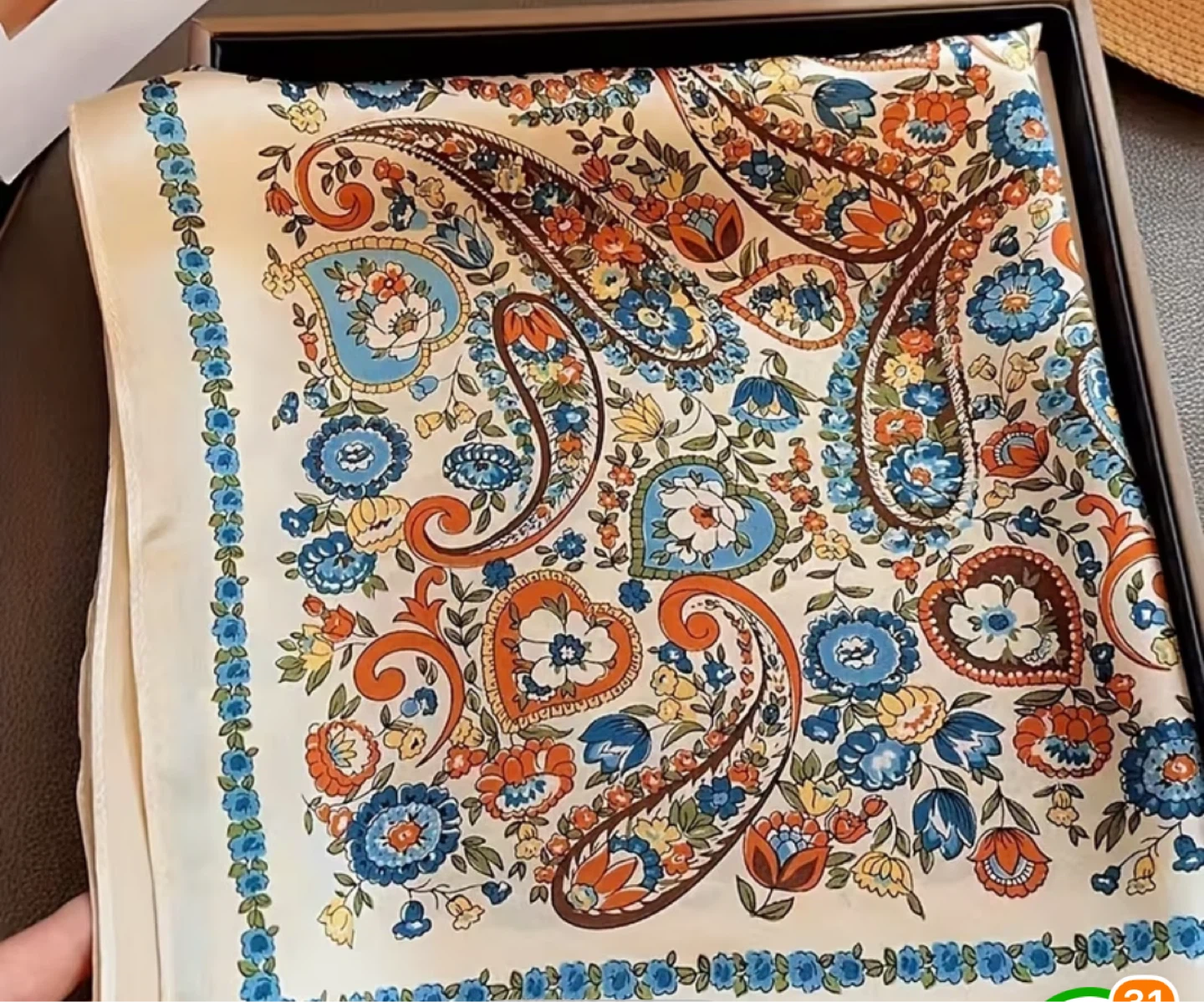 Floral Paisley Silk Scarf - photo 2