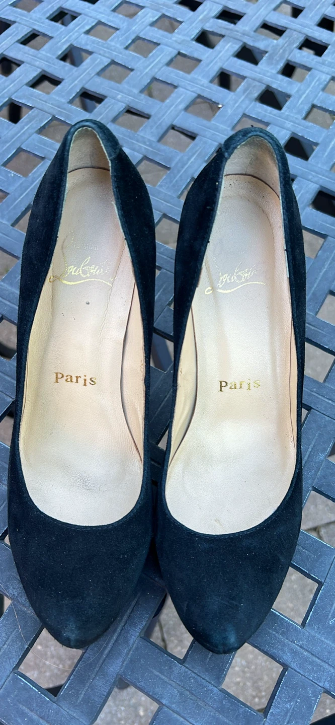 Christian Louboutin Black Suede Heels - photo 2