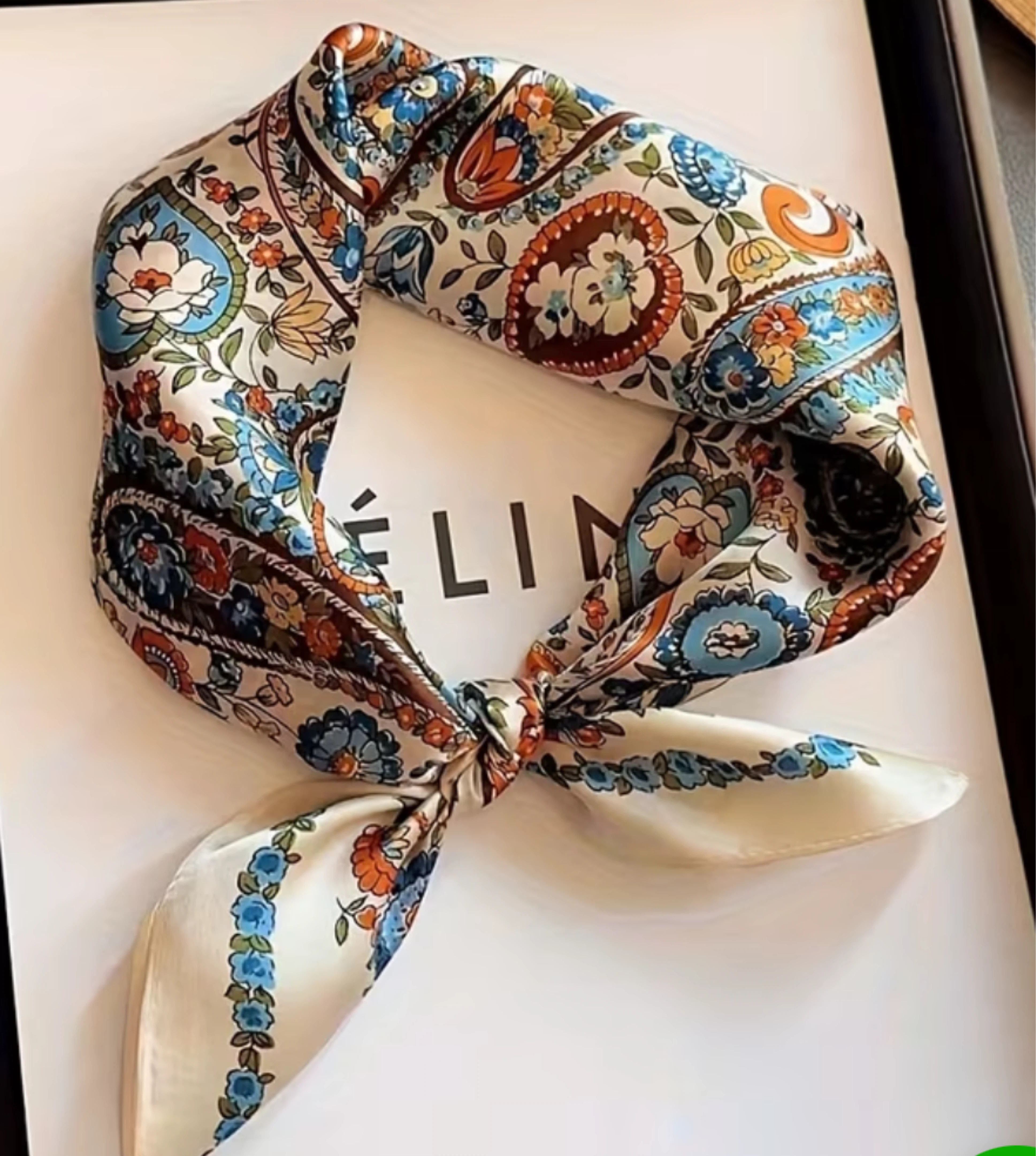 Floral Paisley Silk Scarf
