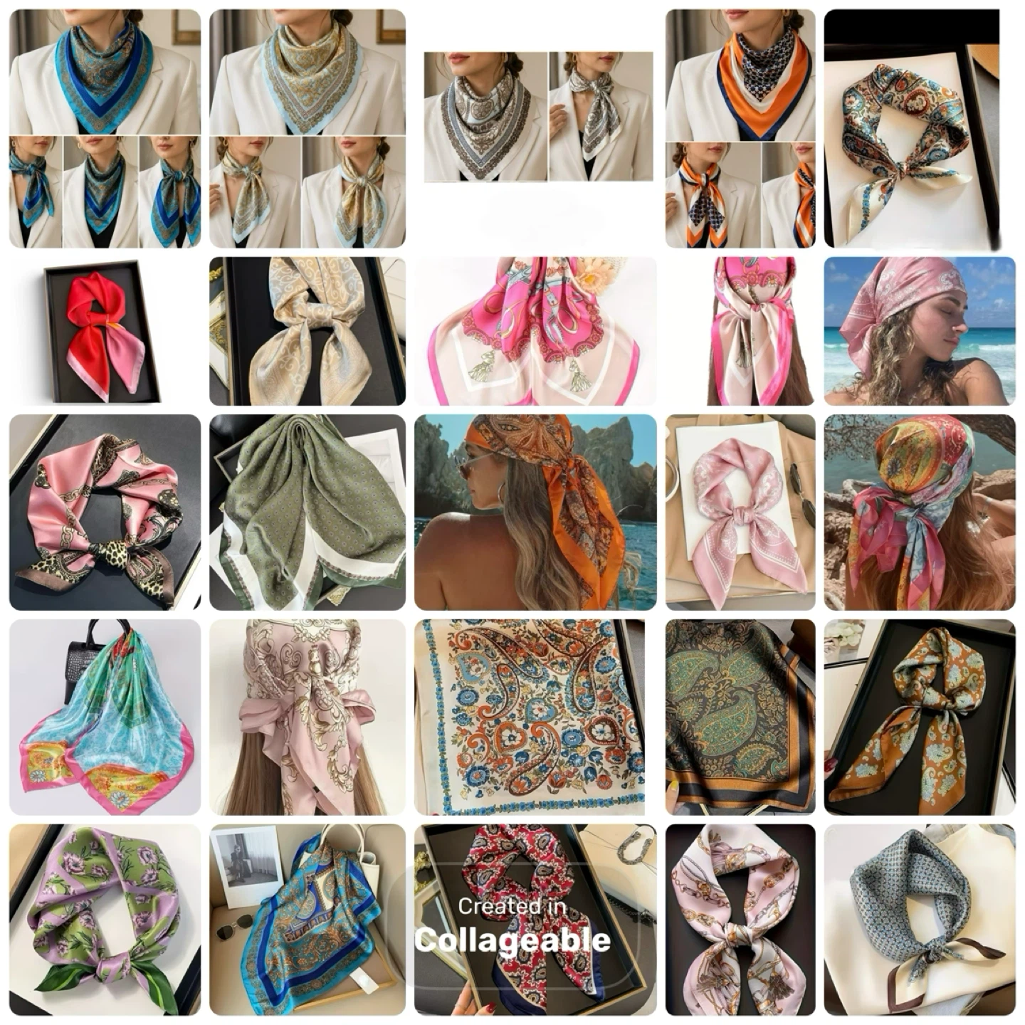 Silk Blend Scarves - Assorted Prints