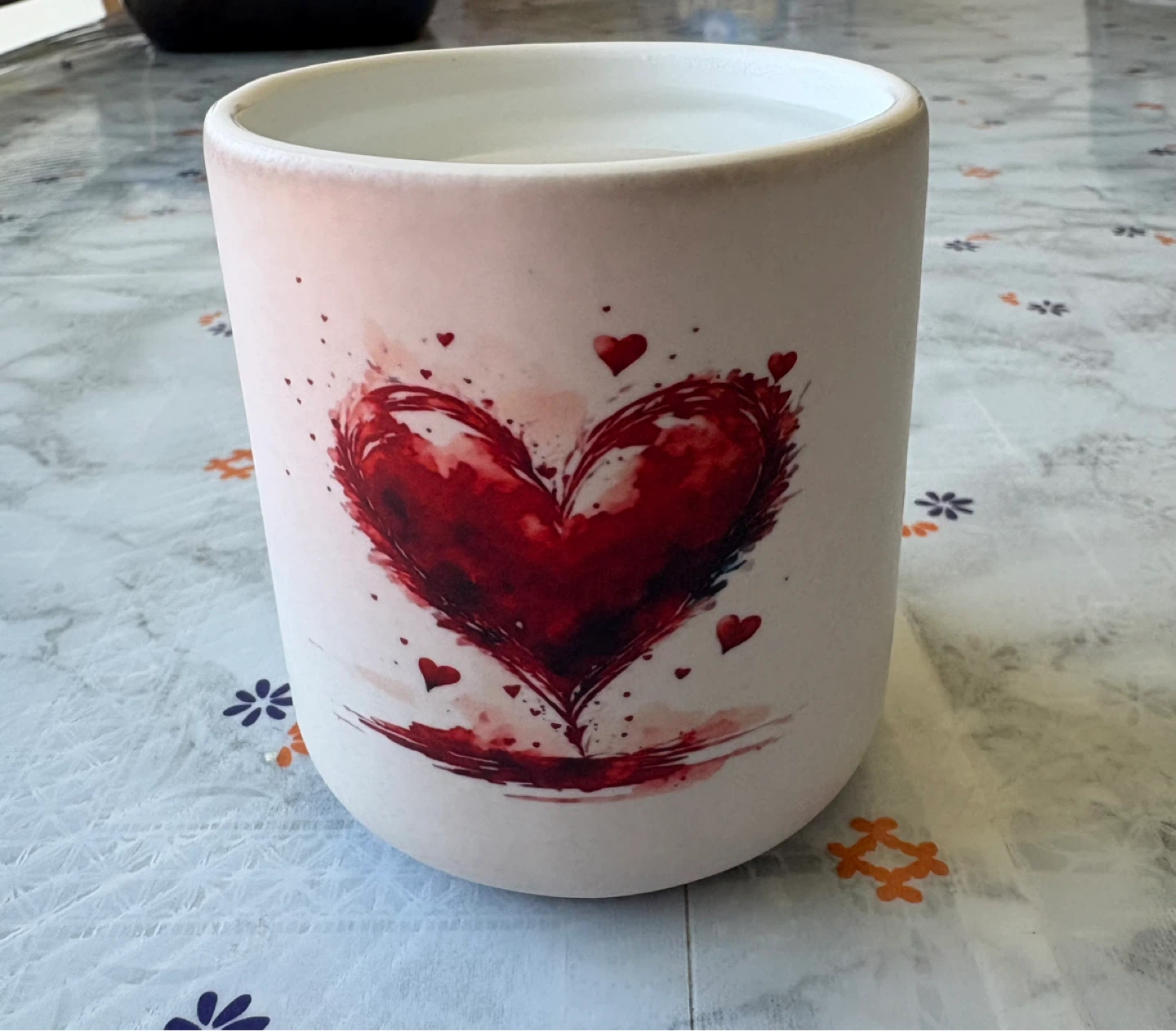 Color-Changing Heart Handle Ceramic Mug – Brand New