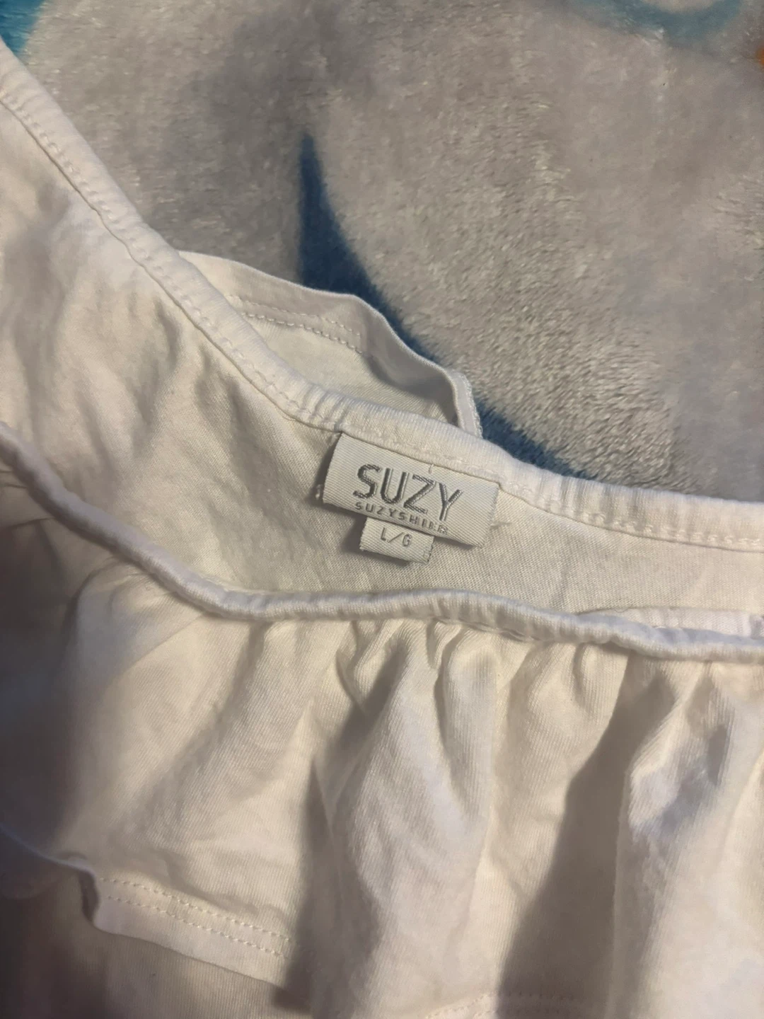 White Suzy Shier Ruffle Top - photo 2