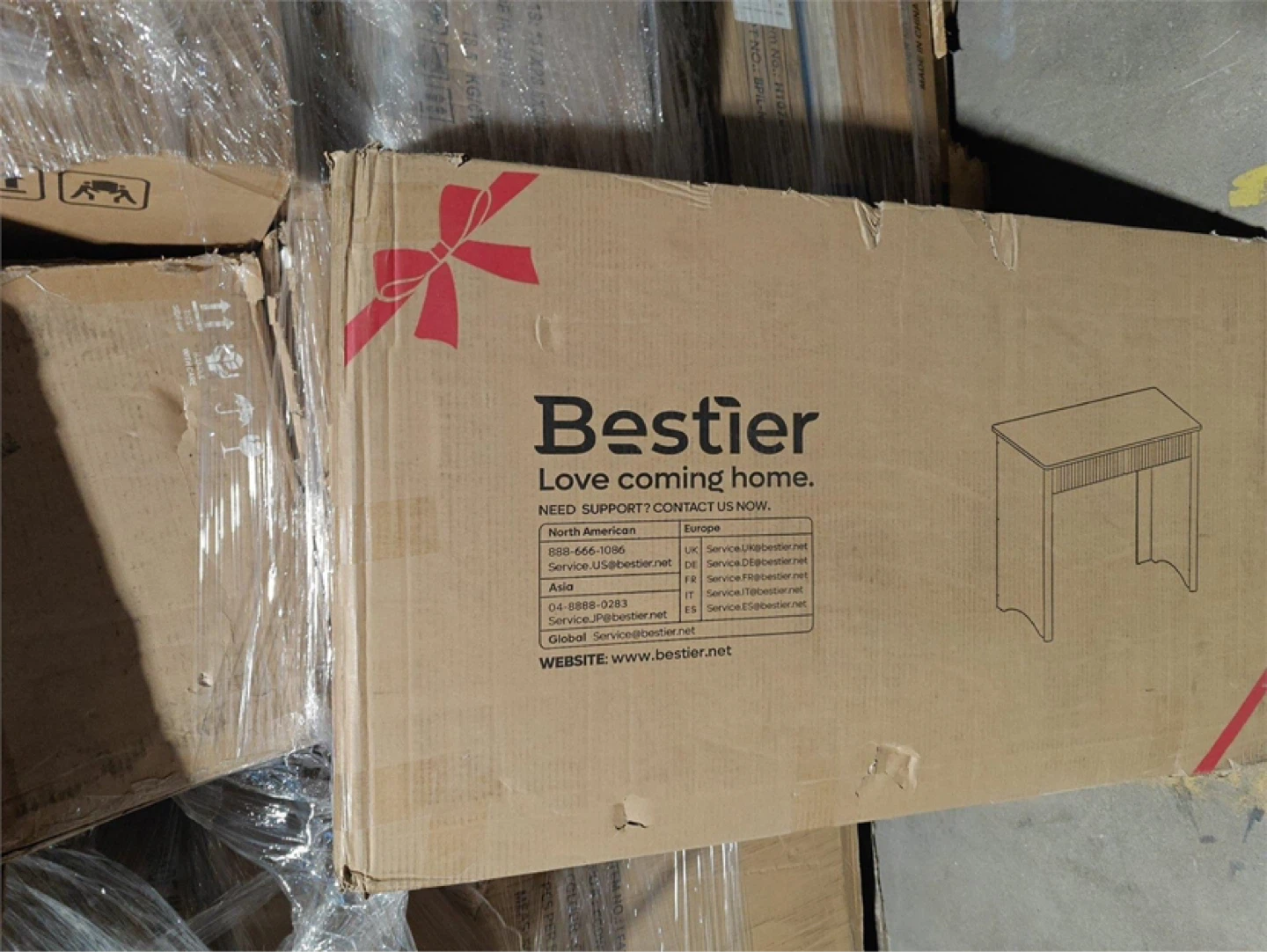 Bestier Compact Office Desk with 2 Drawers - photo 3