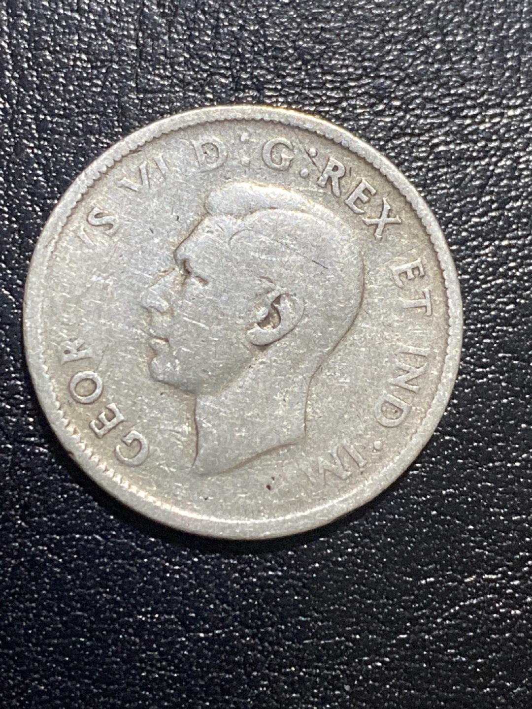 1943 Canadian 25 Cent Silver Coin