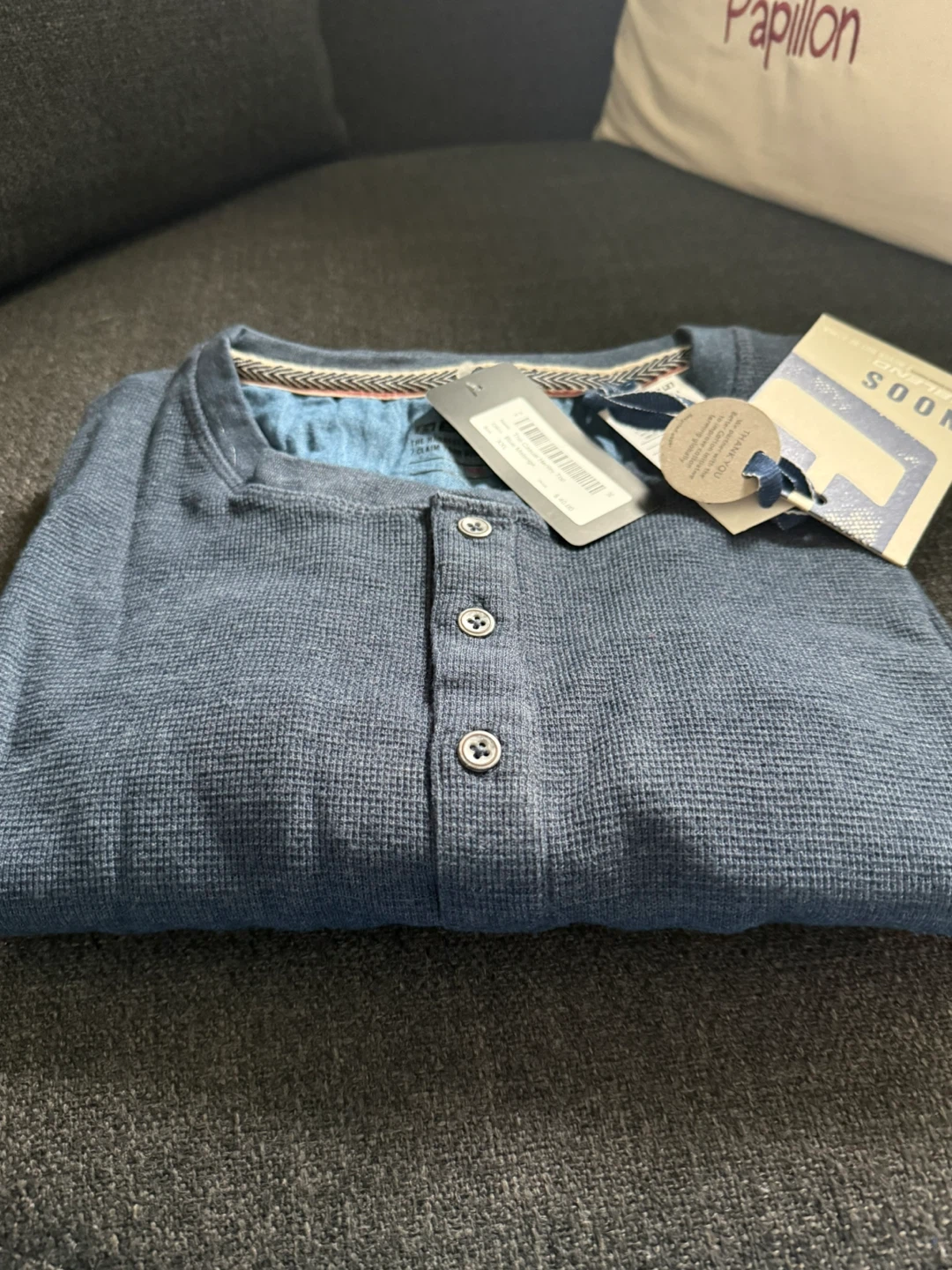 Blend "The Hammock" Henley Shirt - Blue - Size L - photo 2