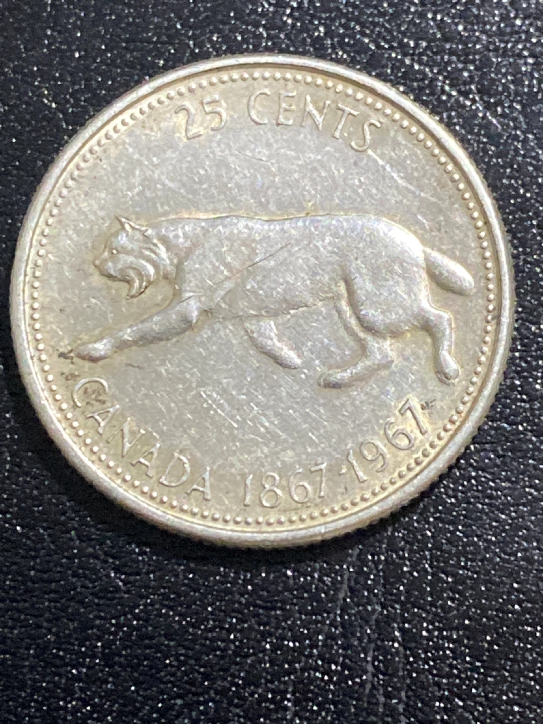 1967 Canadian 25 Cents Coin - Canada 1867-1967