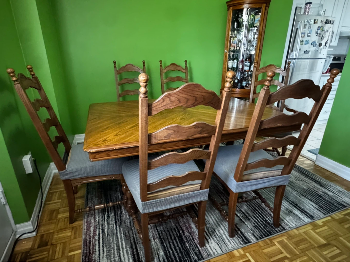 Solid Wood Extendable Dining Table Set – Table + 6 Chairs